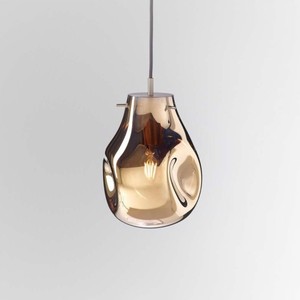 Lámpara Colgante Moderna de Cristal Ovalado, LED E27, Luz Blanca Cálida, para Hogar, Dormitorio, Comedor, Diseño de Una Sola Cabeza - Product Image 2