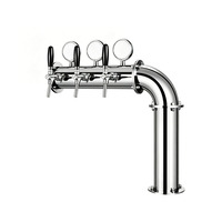 Ensemble de barres de contrôle de débit en acier inoxydable 304 en forme de L - Design moderne pour le vin et les bars
