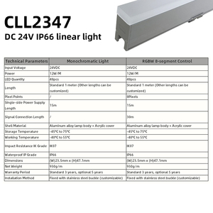 Perfil Lineal <span class=keywords><strong>LED</strong></span> Arquitectónico para Exteriores IP65, Barra de Luz <span class=keywords><strong>LED</strong></span> de Aluminio y Acrílico para Fachadas de Edificios, Universidades y Hoteles - Product Image 5