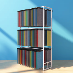 Étagère de présentation en métal personnalisée pour salon professionnel, magasin de détail, pour échantillons de tissus, papier cadeau, tapis, moquette - Product Image 4