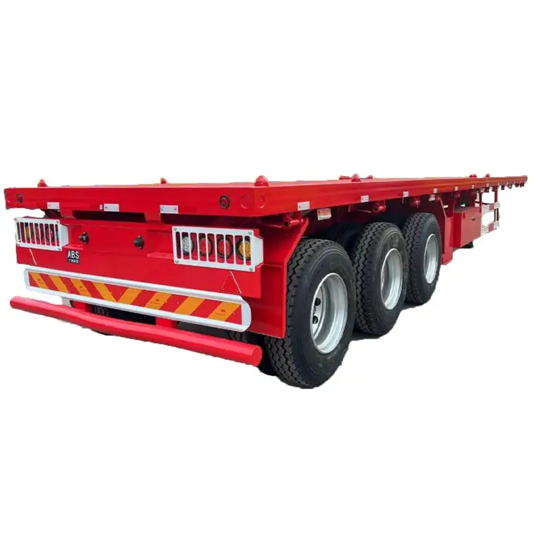 33.5ft flatbed drawbar trailer fifth wheel flatbed trailer construction flatbed trailer