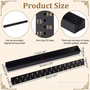 เครื่องมือเจาะลายไม้พร้อมไม้บรรทัด ชุดอุปกรณ์เย็บเล่มงานฝีมือ DIY - Product Image 5