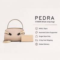 Sac à main de luxe minimaliste PEDRA en cuir premium multicolore avec fermoir de sangle unique – Vente en gros directe usine – Sac de mode