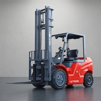 Chariot élévateur interne Liftron CPD35 à batterie lithium-ion, pneus pleins, déplaceur latéral électrique pour la manutention et la distribution en entrepôts