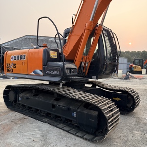 Excavadora de cadenas usada Hitachi ZX160 original japonesa, 16 toneladas, modelo 2024, con motor, bomba y engranajes, maquinaria de construcción para - Product Image 1