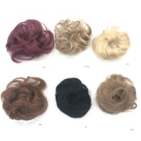 Moño rizado humano 100% de alta calidad, moño desordenado, colores en stock, moño Rubio para mujer