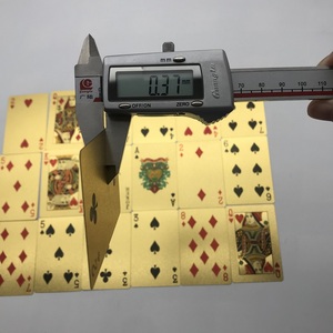 Cartas de póker de oro impresas de encargo con adulto acabado metálico - Product Image 5
