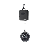 Lumière cinétique de levage de ballon de football 6*5W RGB 3-en-1 LED dynamique, sphère de levage à treuil 13CH DMX512, éclairage d'effet pour discothèque, club, DJ, scène