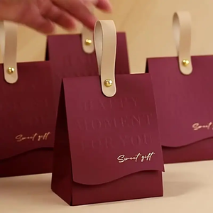 Hoge Kwaliteit Luxe Kraft Papieren Zakken Met Handvat Voor Bruiloften Snoep Koekjes Sieraden Verpakking Kleine Geschenkdoos - Product Image 1