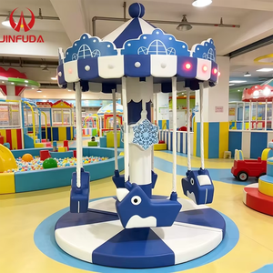 Beliebtes Weiß-Graues Maßgefertigtes Motorisiertes Pferdekarussell für Kinder, Indoor-Spielgeräte, Weichspiel-Karussell für Vergnügungspartys - Product Image 3