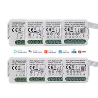Module de relais intelligent DUOMEI Tuya Wi-Fi Zigbee pour interrupteurs de télécommande sans fil, domotique, commande vocale Alexa, IP21, 100M