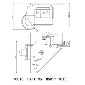 China 60ys Od 50Mm 145X145Mm Driehoekige Bovenplaat Serie Fuma Wiel Voor Laboratorium Meubelen Experimentele Station # MSR11-1009 - Product Image 6