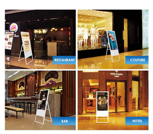 ป้ายโฆษณาดิจิทัลแบบพกพา LCD คุณภาพสูง ขนาด 32 43 50 55 นิ้ว สำหรับร้านอาหาร Skp-32 โฆษณาคุณภาพสูง 32 - Product Image 3