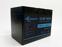 Stasiun Daya Portabel LiFePO4 12.8V 100Ah 1280Wh Daya Tahan Siklus Tinggi (5000 Siklus) Pengganti Aki Timbal Asam untuk Penyimpanan Energi Surya Rumah dan RV