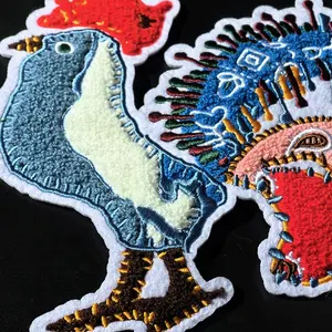 Chenille Patches Custom Design Your Own Logo Iron On Embroidered Hockey Patches For Clothing