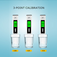 pH-mètre numérique blanc de qualité industrielle 0-14 avec précision de 0,1 pH, stylo pH haute précision, grand écran LCD pour liquide antigel