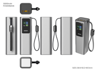 Batterie externe d'usine 30000mAh 165W avec charge rapide PD intégrée, câble Type-C intégré, affichage LED, double IC, sans dégraissement de puissance, portable