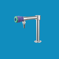 Robinet d'eau industriel simple avec tête en céramique, valve à col de cygne pivotante à 360° pour hôpital et école