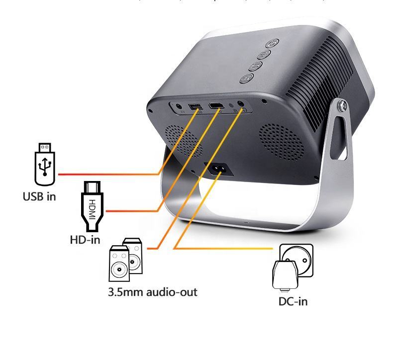 K6 Portable Mini LED Smart Projector, Wireless 720P Home Theater