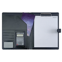 Carpeta Portafolio de Piel Sintética A4 con Calculadora, Precio de Fábrica al por Mayor