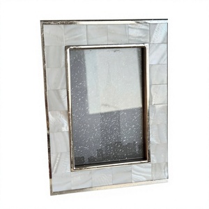 Handcrafted <b>White</b> Mother Of Pearl Photo <b>Frame</b> Mosaic Shell Inlay Picture <b>Frame</b> Wholesale Premium Tabletop Home Decor Weddings - Product Image 1