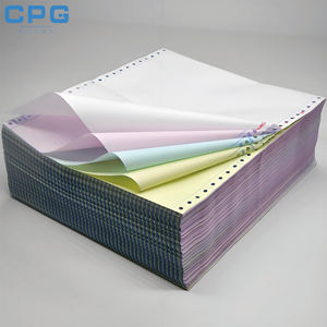 Rollo de Papel Continuo sin Carbón de Alta Sensibilidad Personalizado por el Fabricante, 50gsm 55gsm, Papel NCR para Formularios Continuos de Computadora - Product Image 1