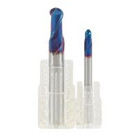 HRC 58 60 degrés carbure de tungstène acier 6mm tige droite revêtement CNC boule nez rond fraise en bout CNC routeur peu
