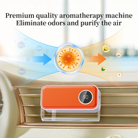 Diffuseur d'aromathérapie intelligent pour voiture OEM ODM avec écran, longue durée, en PP PETG et cuir, rafraîchisseur d'air pour voiture