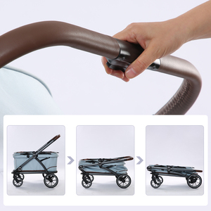 2026 New Design High Quality Blue Foldable <strong>Dog</strong> <strong>Stroller</strong> for Large <strong>Dogs</strong> - Product Image 4