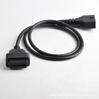 1M Cable de extensión OBD para coche OBD2 macho a hembra 16 núcleos energizado 16PIN OBD2 Cable de extensión de herramienta de diagnóstico con cubierta antipolvo