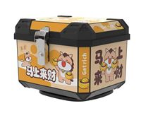 Boîte de rangement arrière pour moto de tourisme, étanche, 55L, en alliage d'aluminium, verrouillable, légère, universelle