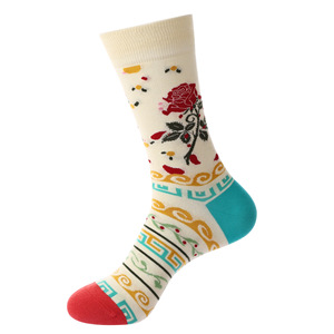 Calcetines Unisex de Algodón Peinado 200N con Diseño Jacquard de Cultura Folclórica Española, Estampado de Toros, <span class=keywords><strong>Flamenco</strong></span>, Floral, Guitarra y Pavo - Product Image 4