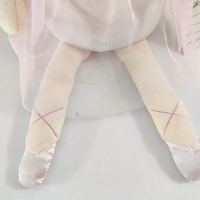 Poupée en peluche personnalisée, danseuse de ballet rose avec jupe en tulle, cadeau pour les enfants et les filles
