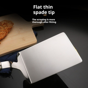 Spatule à pizza en acier inoxydable avec manche en bois – Outil durable pour retourner les steaks, servir les œufs, les grillades, les poissons, les galettes, les burgers et les pizzas - Product Image 4