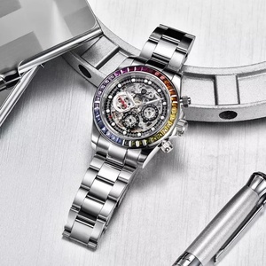 PAGANI Design 1653 Zircon Diamond Bezel Mens Mechanical Wrist Watch Luxury <b>Automatic</b> Watch for Men - Product Image 5
