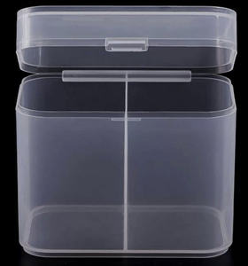 Boîte de rangement transparente en plastique pour accessoires de nail art, écologique, avec support pour cotons et fournitures jetables pour manucure - Product Image 5