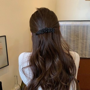 Nouvelle pince à cheveux banane en tissu léopard coréen vintage français pour femmes, accessoires de bijoux rétro faits à la main, épingles à cheveux froissées - Product Image 6
