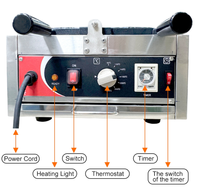 Machine électrique japonaise de fabrication de snacks Taiyaki, idée de petite entreprise, gaufrier Taiyaki à 6 poissons