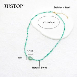 Nuevo collar bohemio multicapa enlace Acero inoxidable piedra Natural moda cuentas coloridas perla moda Unisex collar de oro - Product Image 3