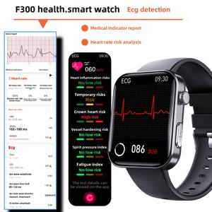 Reloj Inteligente F300Ecg con Pantalla IPS, Monitoreo de Frecuencia Cardíaca y ECG Durante Todo el Día, Comercio Exterior, iOS, SOS, IP67, Silicona y Plástico - Product Image 4