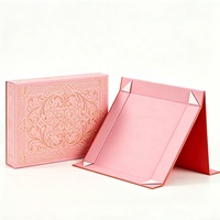 Boîte Cadeau Pliante Rose de Luxe en Carton, Fermeture Magnétique, Personnalisée, pour Rangement, Vêtements, avec Lamination Mate – Vente en Gros