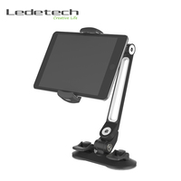 Coolcold — support universel ergonomique pour de tableau de bord, long, en alliage d'aluminium, à double aspiration, pour smartphone, tablette, pc, mobile
