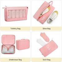 DICHOS Polyester 8 pièces : Cubes de rangement en toile, sac à chaussures, organiseur de voyage pour valise, rangement de vêtements, qualité supérieure