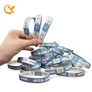 Bracelets NFC en tissu élastique avec logo personnalisé NTAG213, bracelets NFC réutilisables, sangle de poignet extensible, bracelet RFID tissé pour le contrôle d'accès - Product Image 6