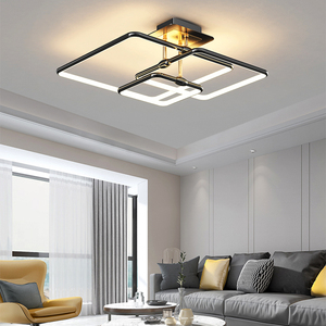 거실 램프 미니멀하고 웅장한 창조적 인 침실 조명 방 조명 링 노드 침실 샹들리에 - Product Image 5
