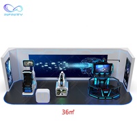 Infinity 10 ~ 100 metros cuadrados parques de atracciones 9D Vr servicio de una tienda 9D simulador máquina de videojuegos para parque temático Vr