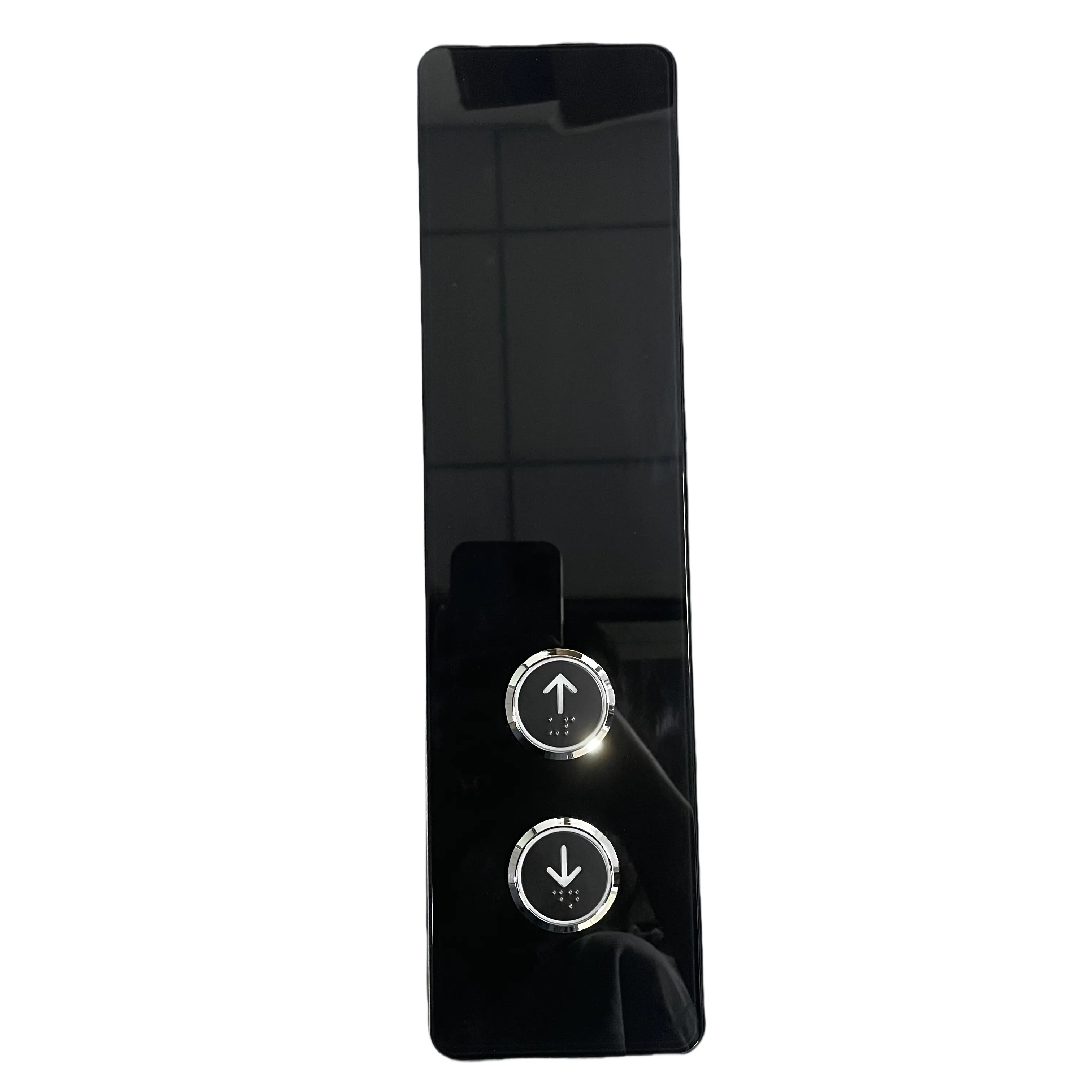 Pure black glass outgoing call + frosted button A textured LOP elevator parts elevator lop