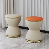 Tabouret de salon de maquillage de style nordique rotatif à 360 degrés de luxe léger Mobilier de dressage portable pour hôtel appartement Salon de manucure