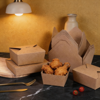 Bol en papier kraft de luxe biodégradable et recyclable de 32 oz avec logo personnalisé pour salades, restaurants à emporter et fêtes