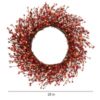 Couronne florale de printemps rose extra en mousse, avec fleurs artificielles économiques, en forme de cône sur anneaux, pour la livraison, Lily Best Flower Doors